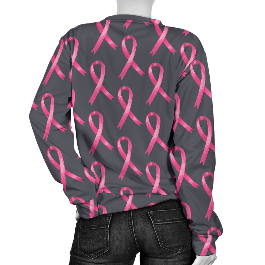 Breast Cancer Awareness Pattern Women Long Sleeve Sweatshirt