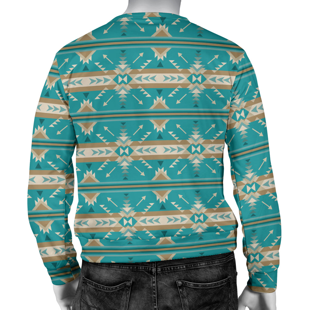 Southwest Native Design Themed Print Men Long Sleeve Sweatshirt