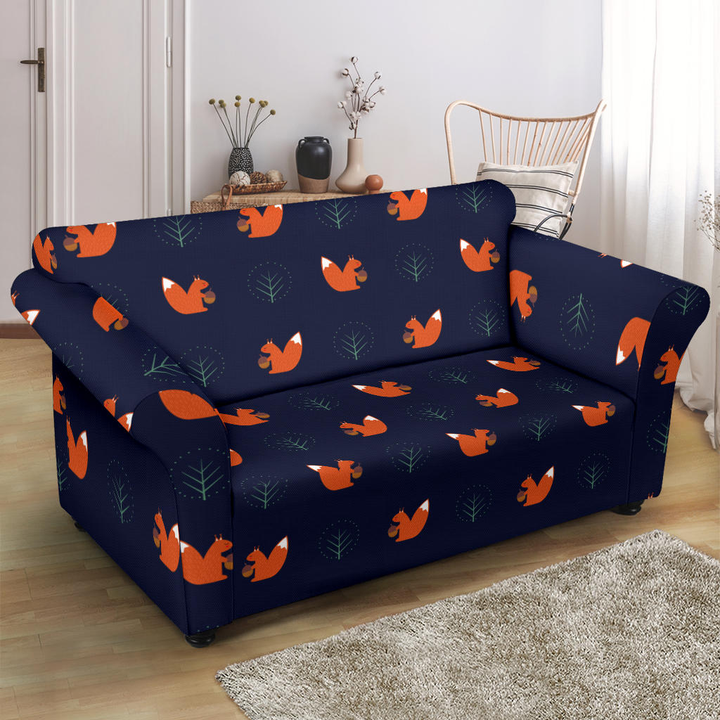 Squirrel Print Design LKS303 Loveseat Couch Slipcover