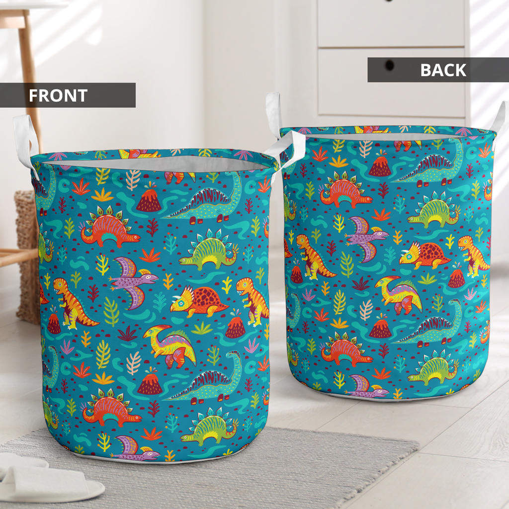 Dinosaur Cartoon Style Laundry Basket
