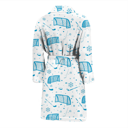 Hockey Print Design LKS303 Men Bathrobe