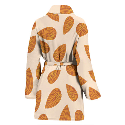 Almond Pattern Print Design 03 Women Bathrobe