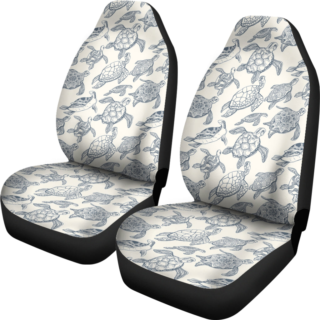 Sea Turtle Print Design LKS304 Car Seat Covers