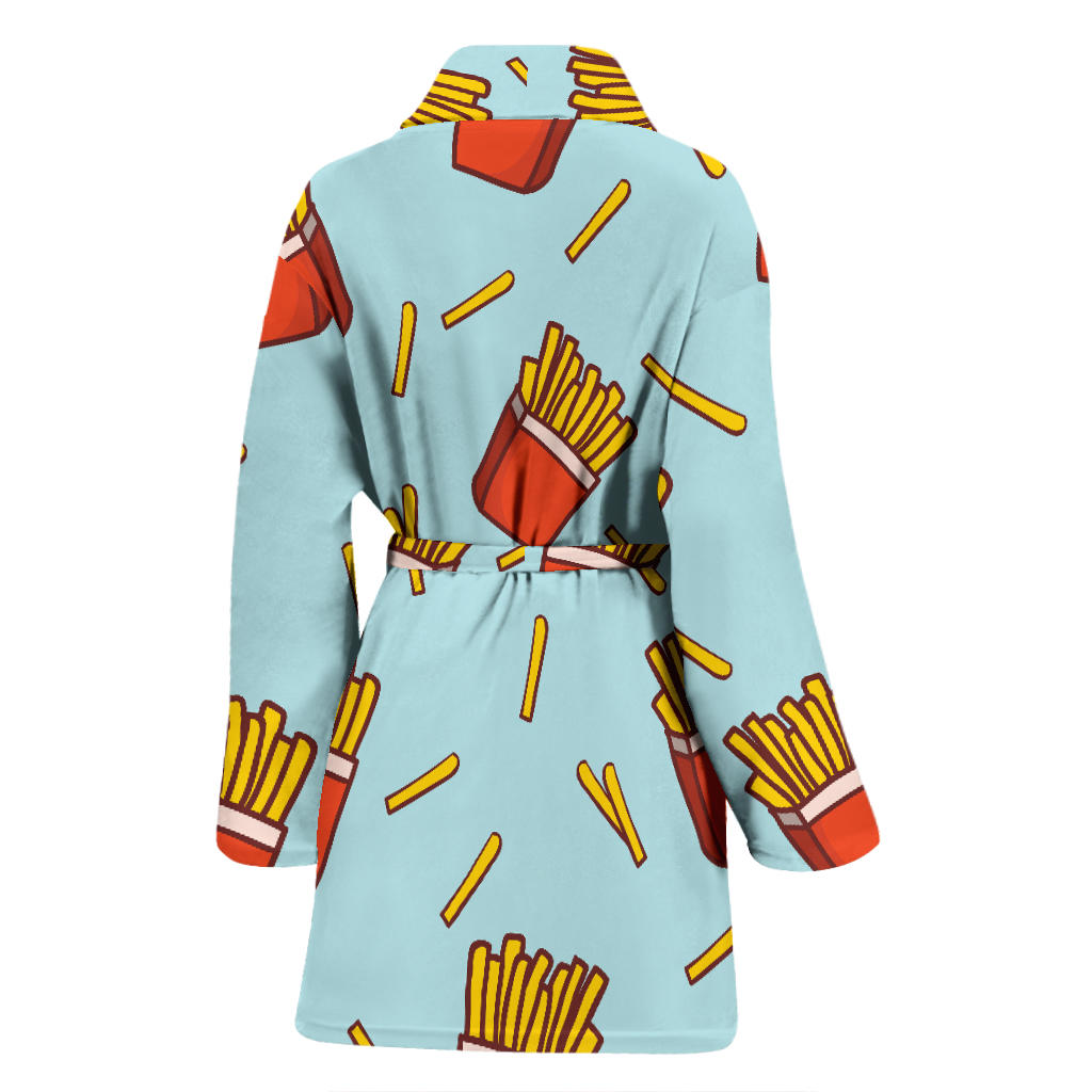 French Fried Pattern Print Design 02 Women Bathrobe