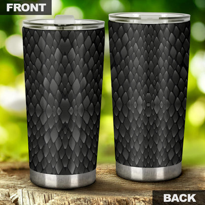 Snake Skin Black Print Tumbler