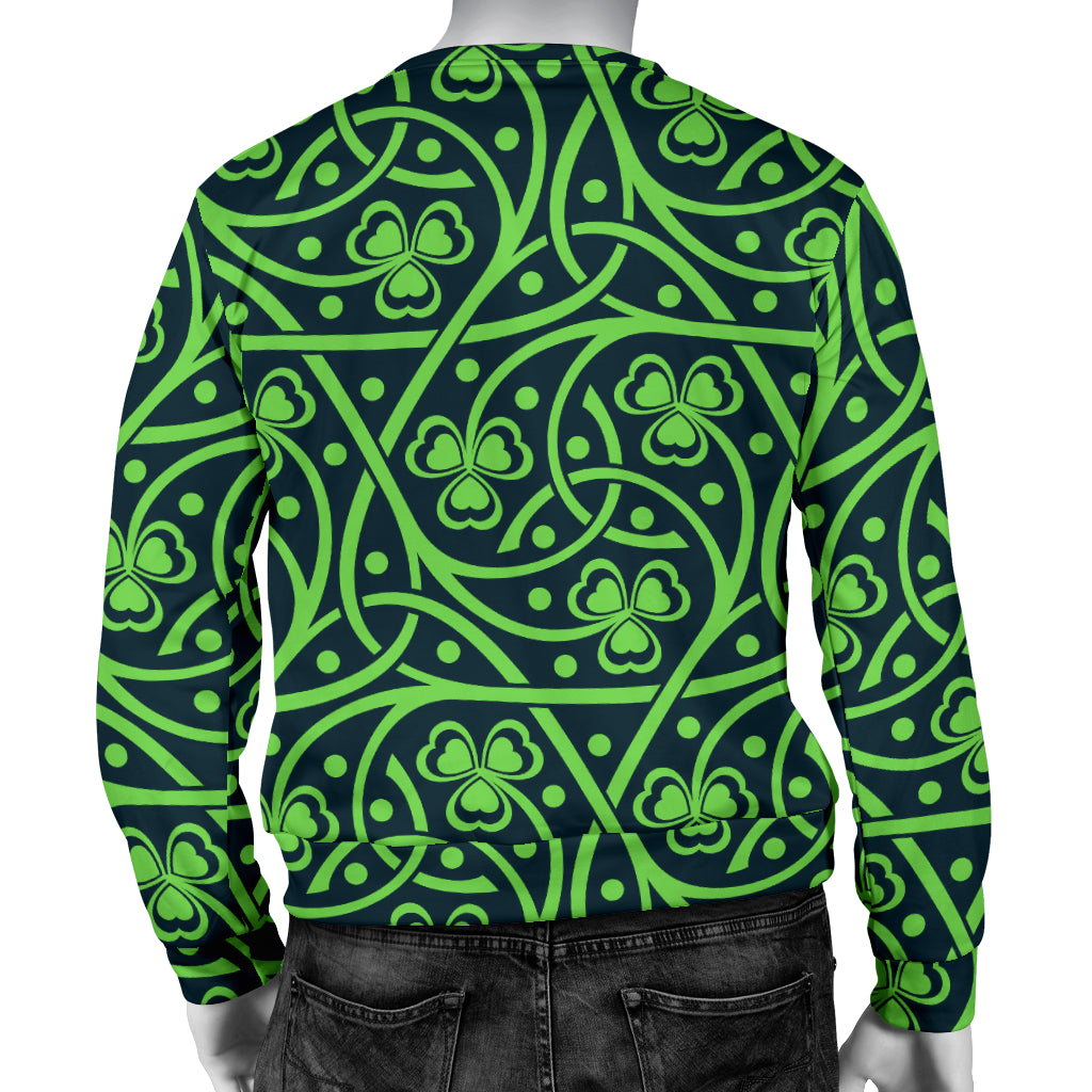 Shamrock Themed Print Men Long Sleeve Sweatshirt