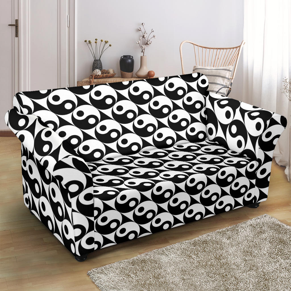 Yin Yang Print Design LKS304 Loveseat Couch Slipcover