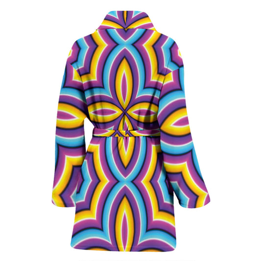 Optical illusion Pattern Print Design A03 Women Bathrobe