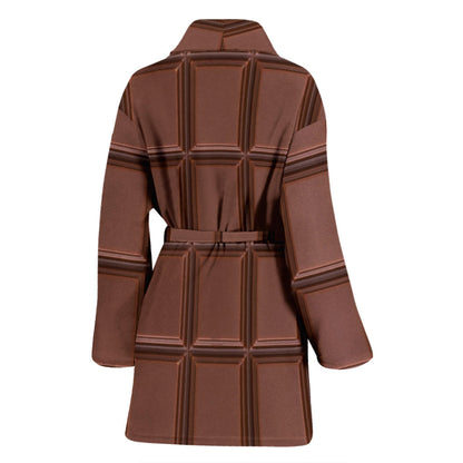 Chocolate Pattern Print Design 03 Women Bathrobe