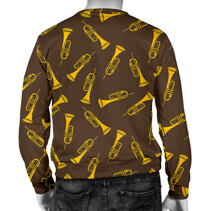 Trumpet Pattern Design Print Men Long Sleeve Sweatshirt