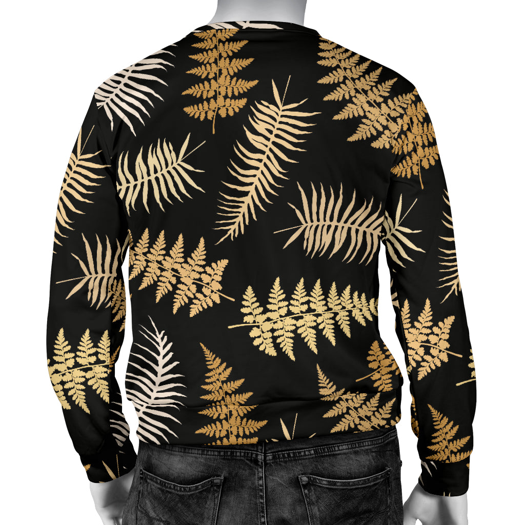 Fern Leave Bright Print Pattern Men Long Sleeve Sweatshirt