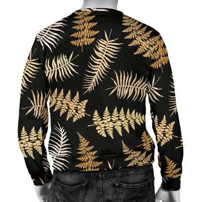 Fern Leave Bright Print Pattern Men Long Sleeve Sweatshirt