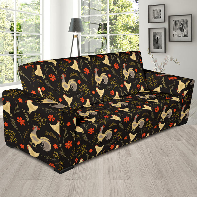 Chicken Pattern Print Design 04 Sofa Slipcover