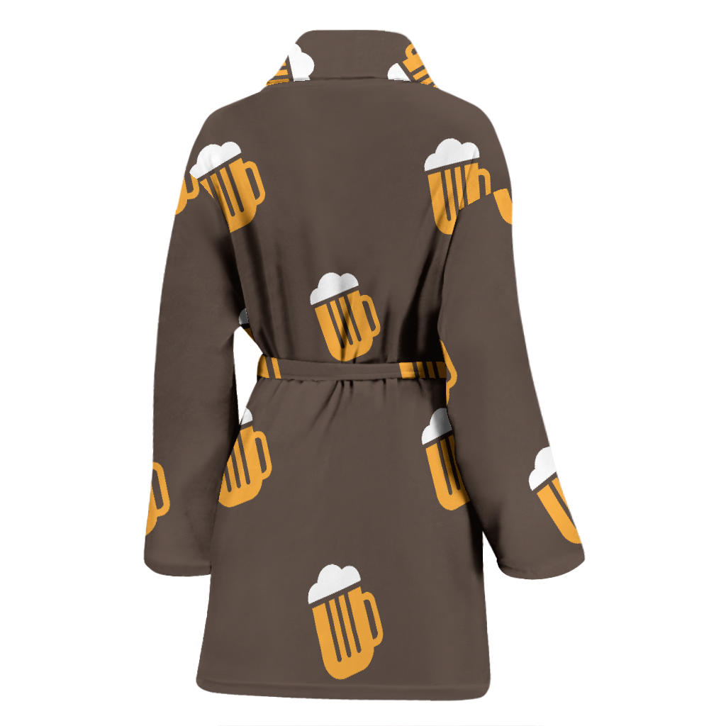Beer Pattern Print Design 01 Women Bathrobe