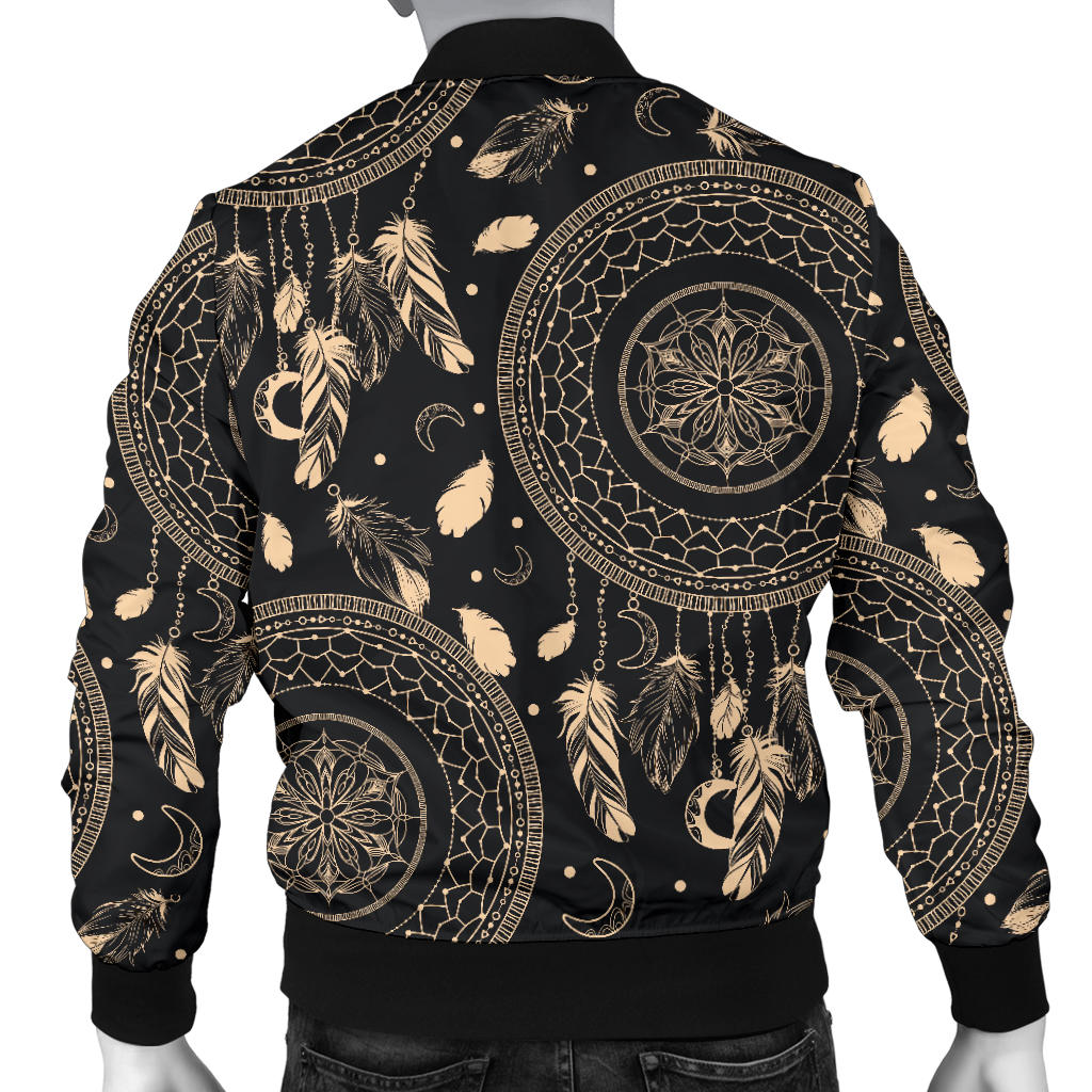 Dream Catcher Mandala Boho Moon Men Bomber Jacket