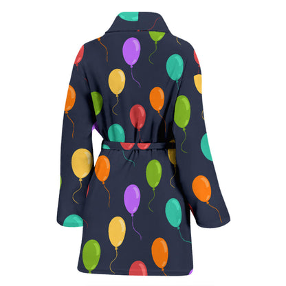 Ballon Colorful Pattern Print Design 03 Women Bathrobe