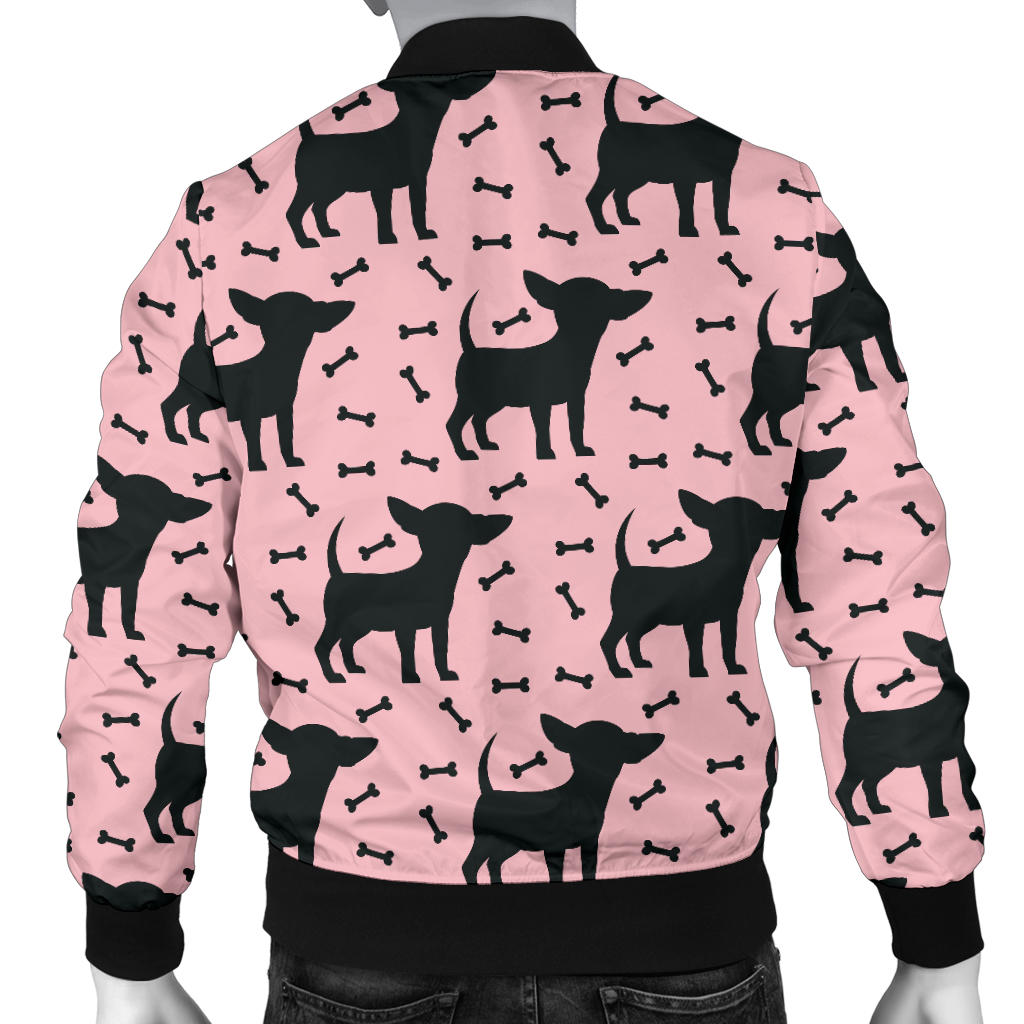 Chihuahua Pink Print Pattern Men Bomber Jacket