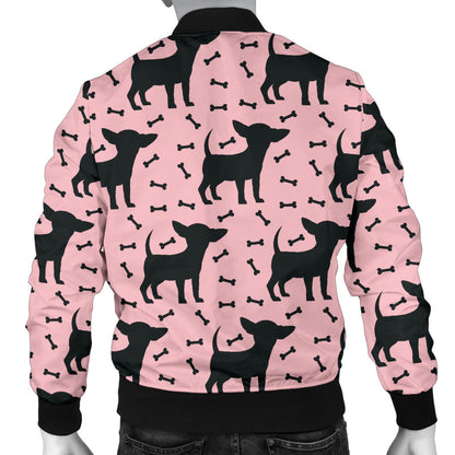 Chihuahua Pink Print Pattern Men Bomber Jacket