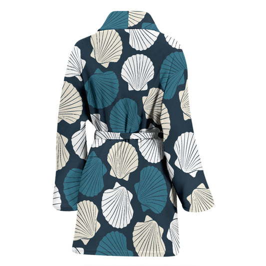 Seashell Print Design LKS3013 Women Bathrobe