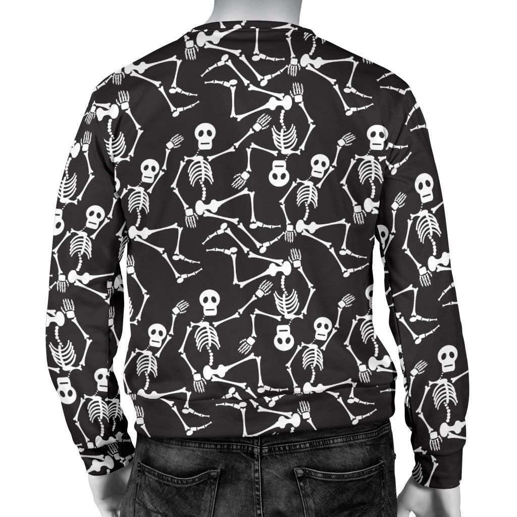 Skeleton Themed Print Men Long Sleeve Sweatshirt