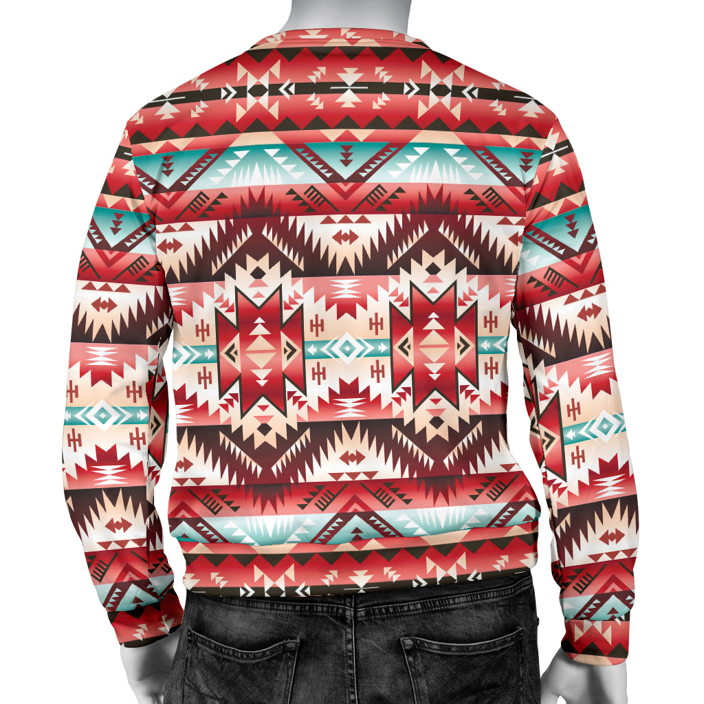 Aztec Western Style Print Pattern Men Long Sleeve Sweatshirt