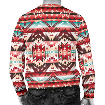 Aztec Western Style Print Pattern Men Long Sleeve Sweatshirt