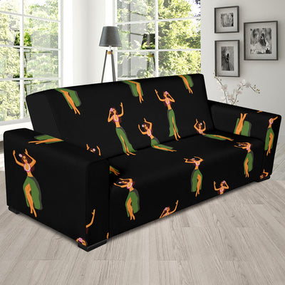 Hula Dancers Girl Pattern Print Design 01 Sofa Slipcover