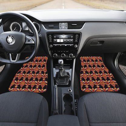 Totem Pole Print Car Floor Mats Front Back