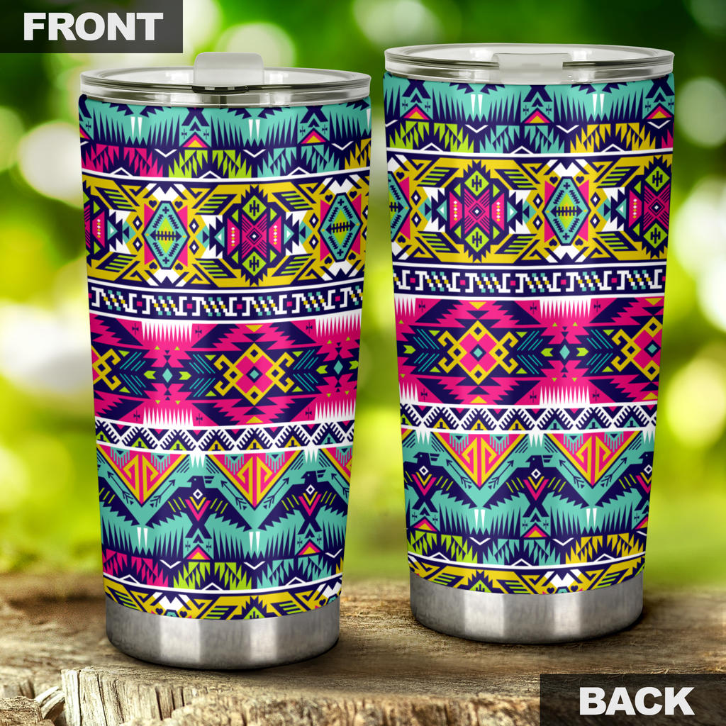 Indian Navajo Color Themed Design Print Tumbler