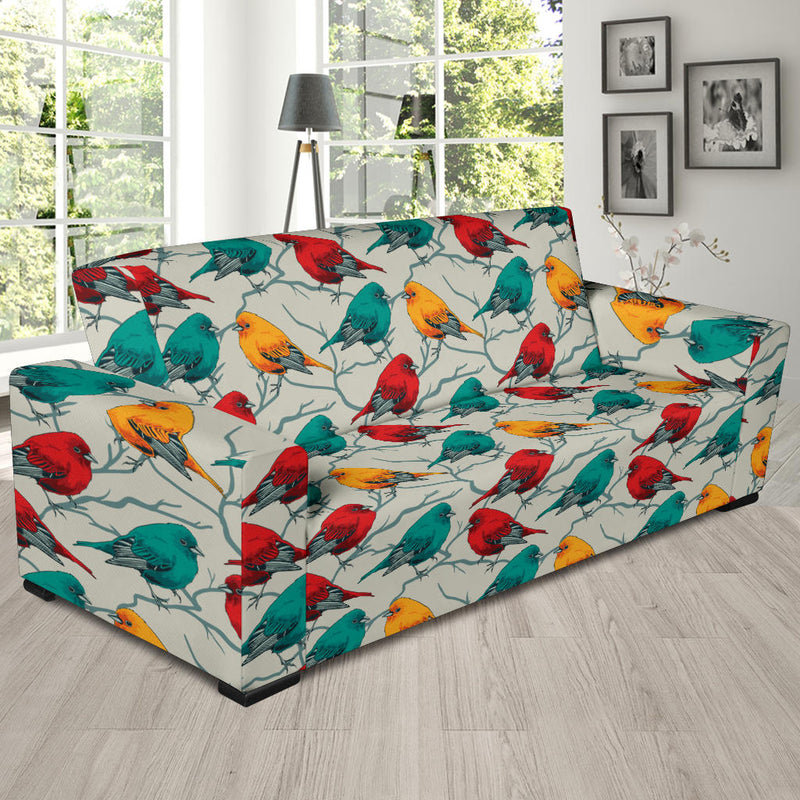 Birds Pattern Print Design 04 Sofa Slipcover