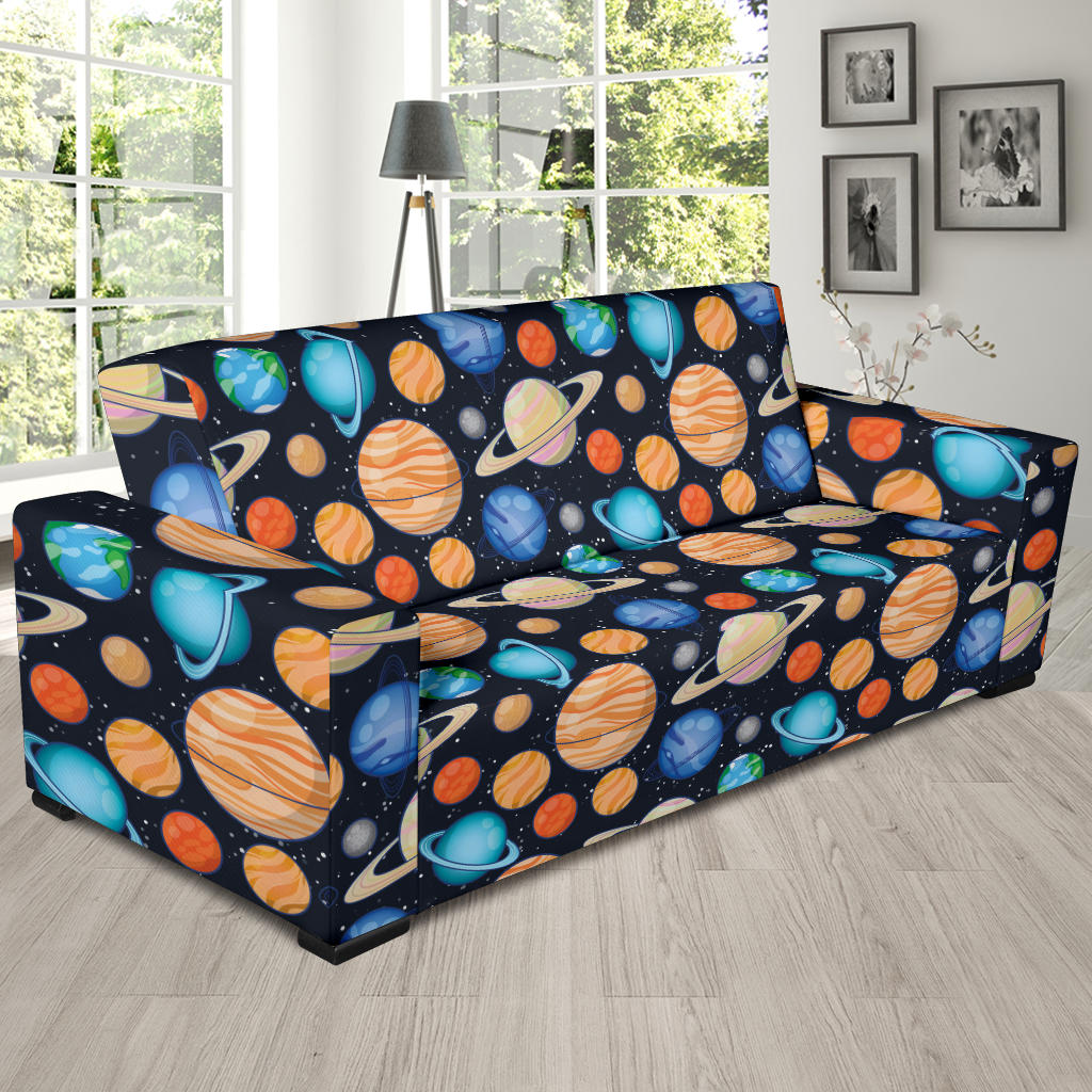 Planet Colorful Print Design LKS301 Sofa Slipcover