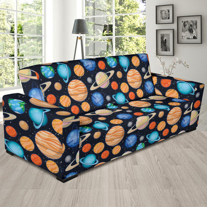 Planet Colorful Print Design LKS301 Sofa Slipcover