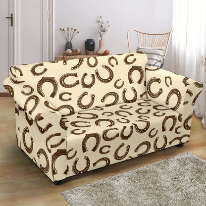 Horseshoe Print Design LKS302 Loveseat Couch Slipcover