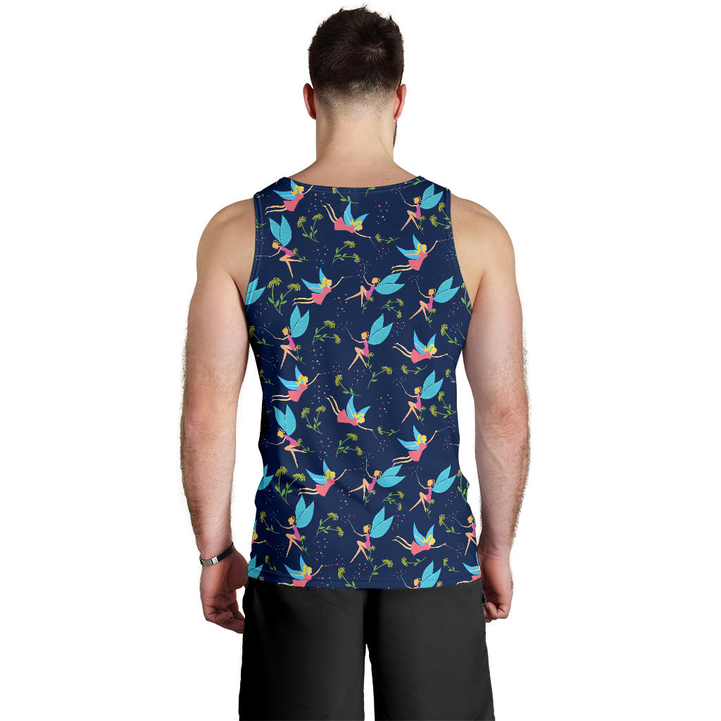 Fairy with flower Print Pattern Men Tank Top