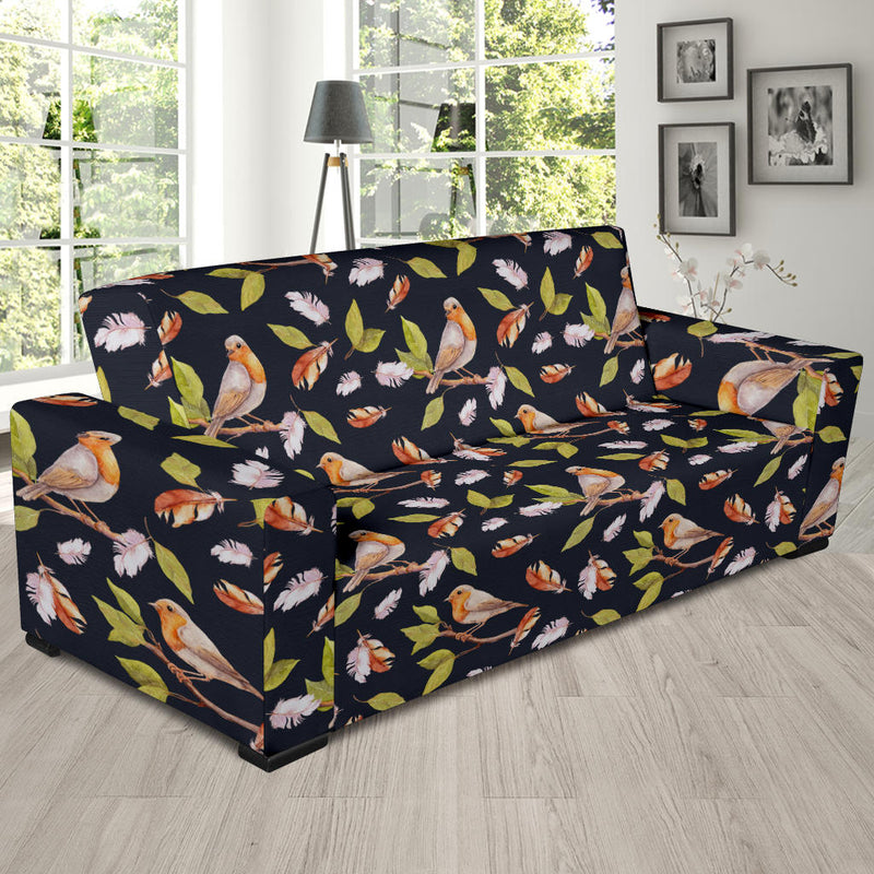 Birds Pattern Print Design 02 Sofa Slipcover