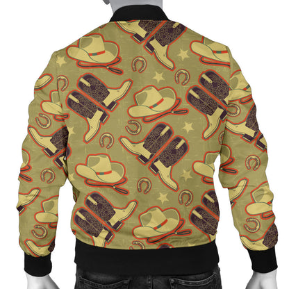 Western Cowboy Themed Men Bomber Jacket