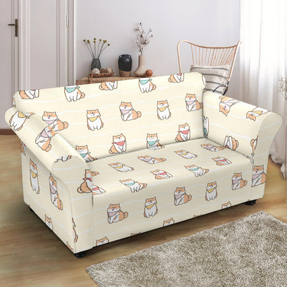Shiba Inu Print Design LKS306 Loveseat Couch Slipcover