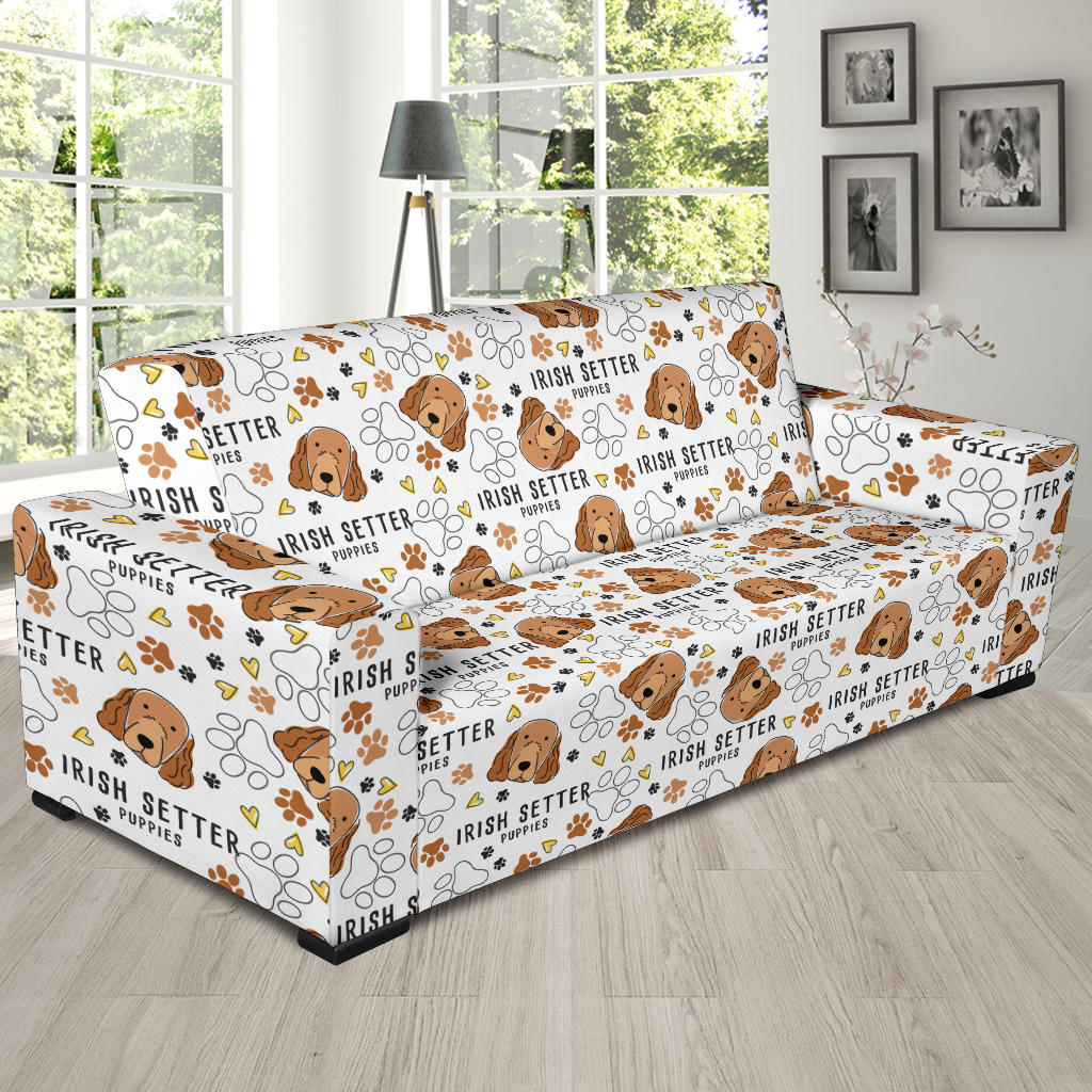 Setters Irish Print Design LKS301 Sofa Slipcover