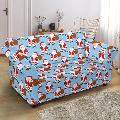 Santa Christmas Themed Print Design LKS305 Loveseat Couch Slipcover