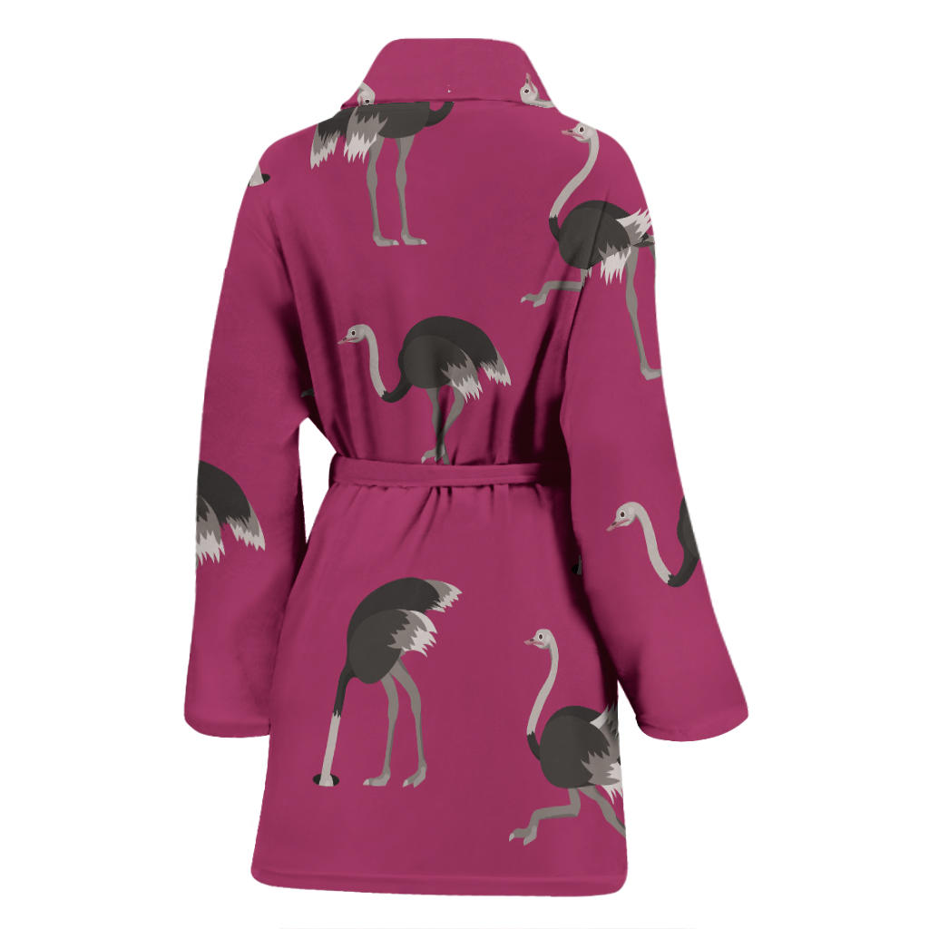 Emu Pattern Print Design 02 Women Bathrobe