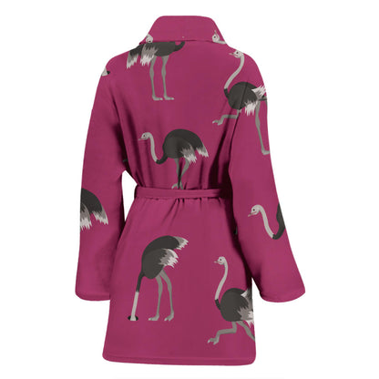 Emu Pattern Print Design 02 Women Bathrobe