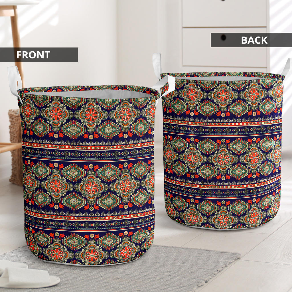 Ethnic Geometric Print Pattern Laundry Basket