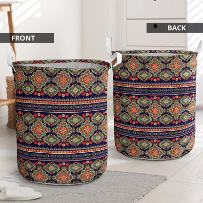 Ethnic Geometric Print Pattern Laundry Basket