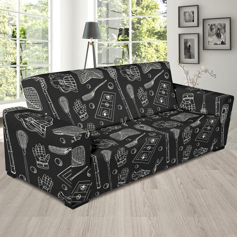 Lacrosse Pattern Print Design 01 Sofa Slipcover