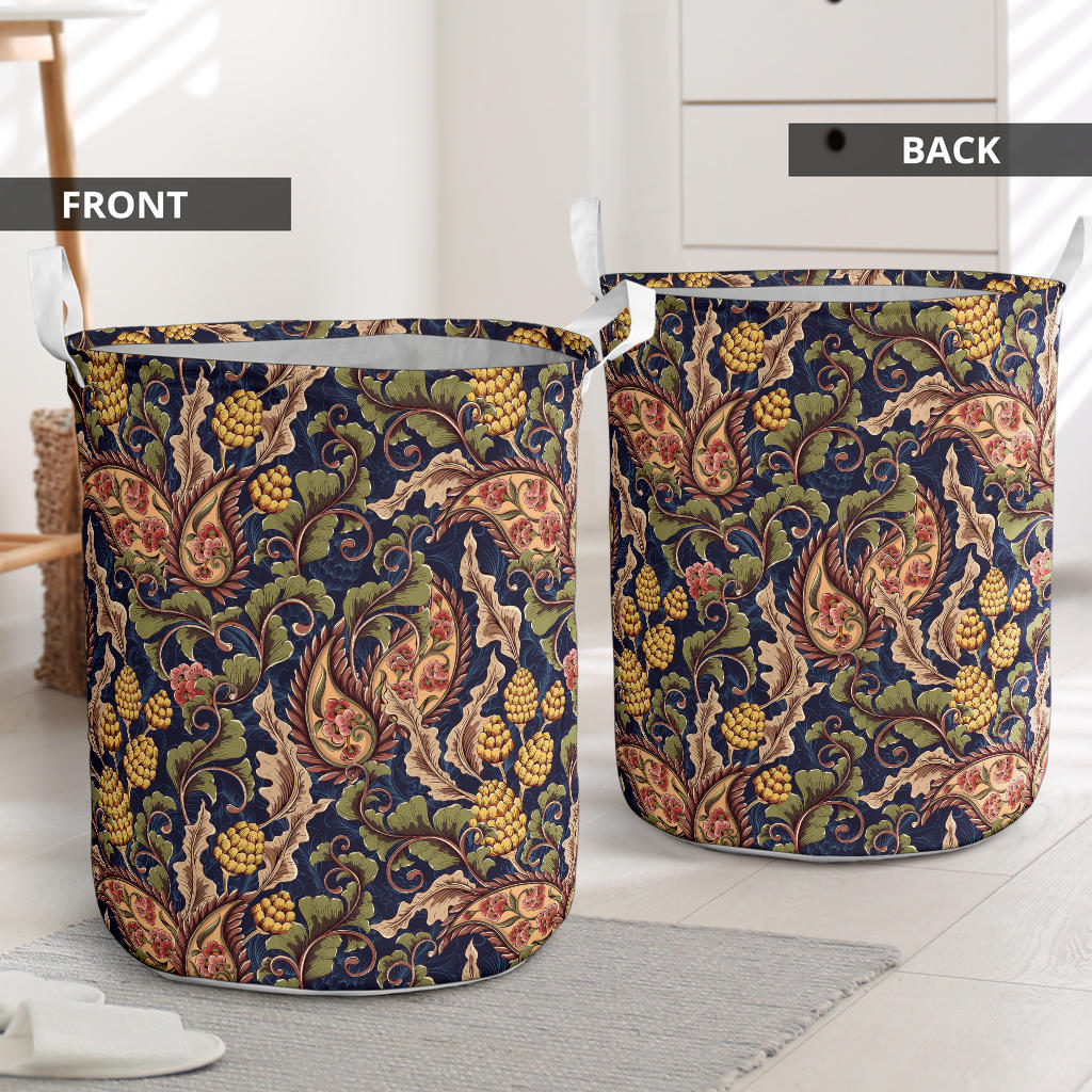 Floral Vintage Classic Print Laundry Basket