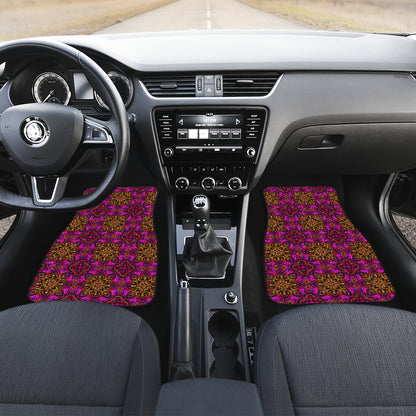 kaleidoscope Abstract Print Design Car Floor Mats Front Back