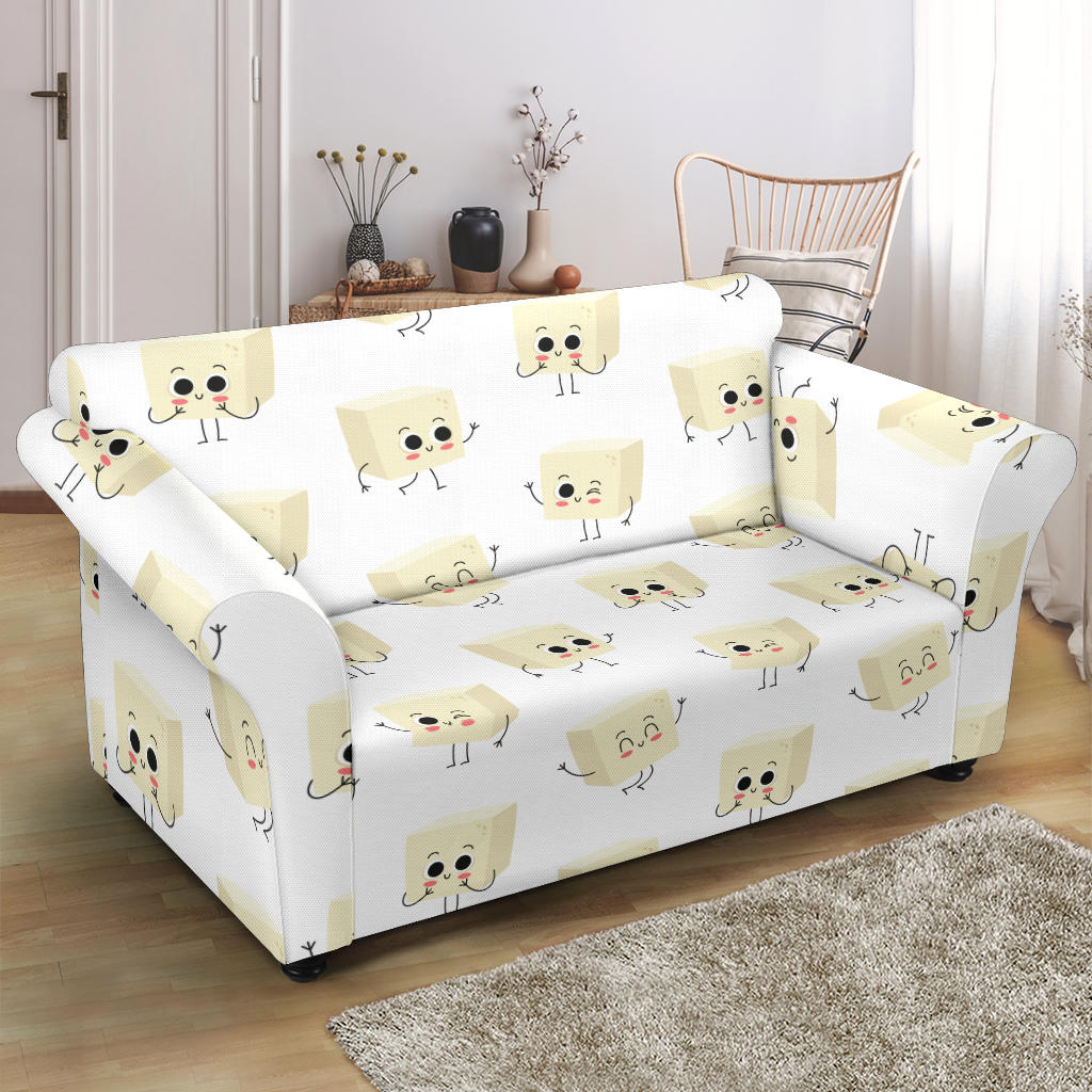 Tofu Print Design LKS301 Loveseat Couch Slipcover