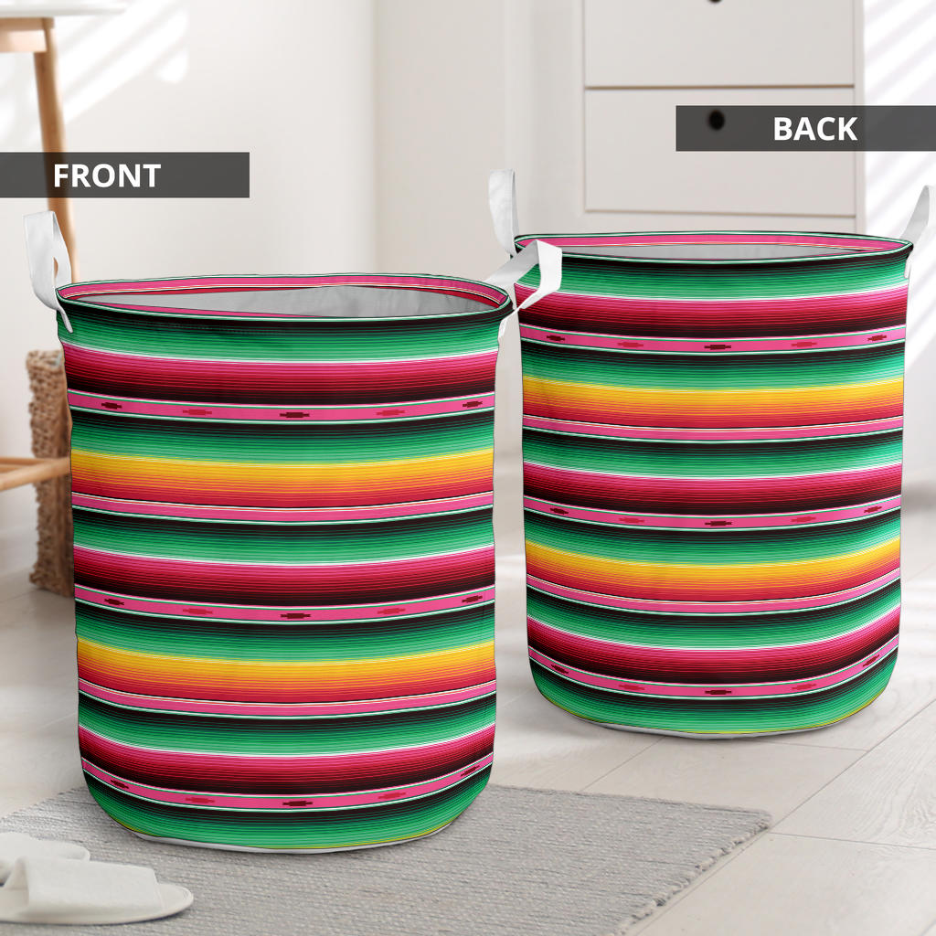 Mexican Blanket Classic Print Pattern Laundry Basket