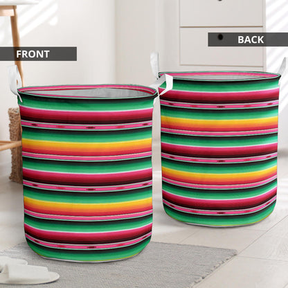 Mexican Blanket Classic Print Pattern Laundry Basket