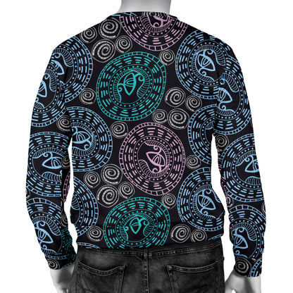 Eye of Horus Ethnic Pattern Men Long Sleeve Sweatshirt